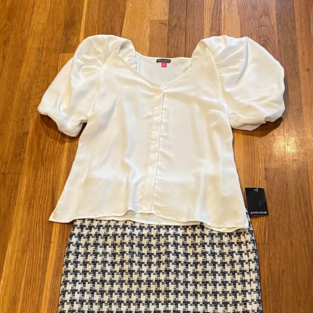 Vince Camuto Balloon Sleeve Blouse Size L